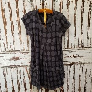 Grey circles mod dress